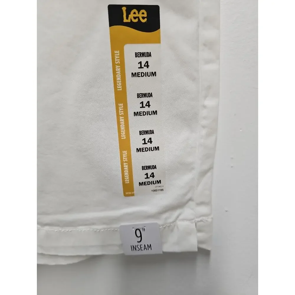 Lee Legendary Style Bermuda Shorts Women's White Mid Rise Size 14 M (NWT) - Picture 5 of 15